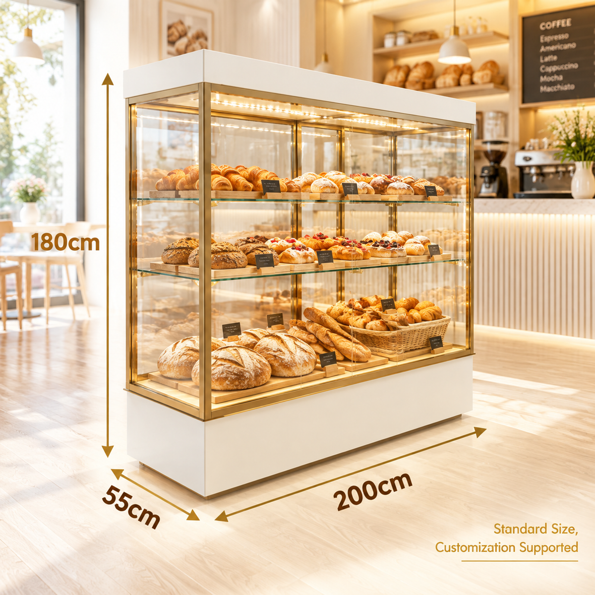 BCM-101 Cake Display Cabinet 200x55x180cm product image