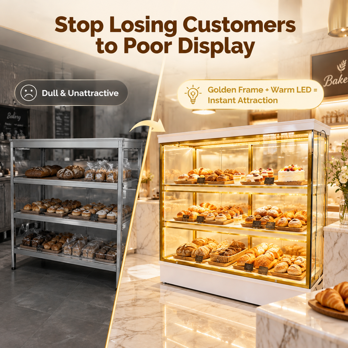 BCM-104 Cake Display Cabinet 180x55x180cm product image