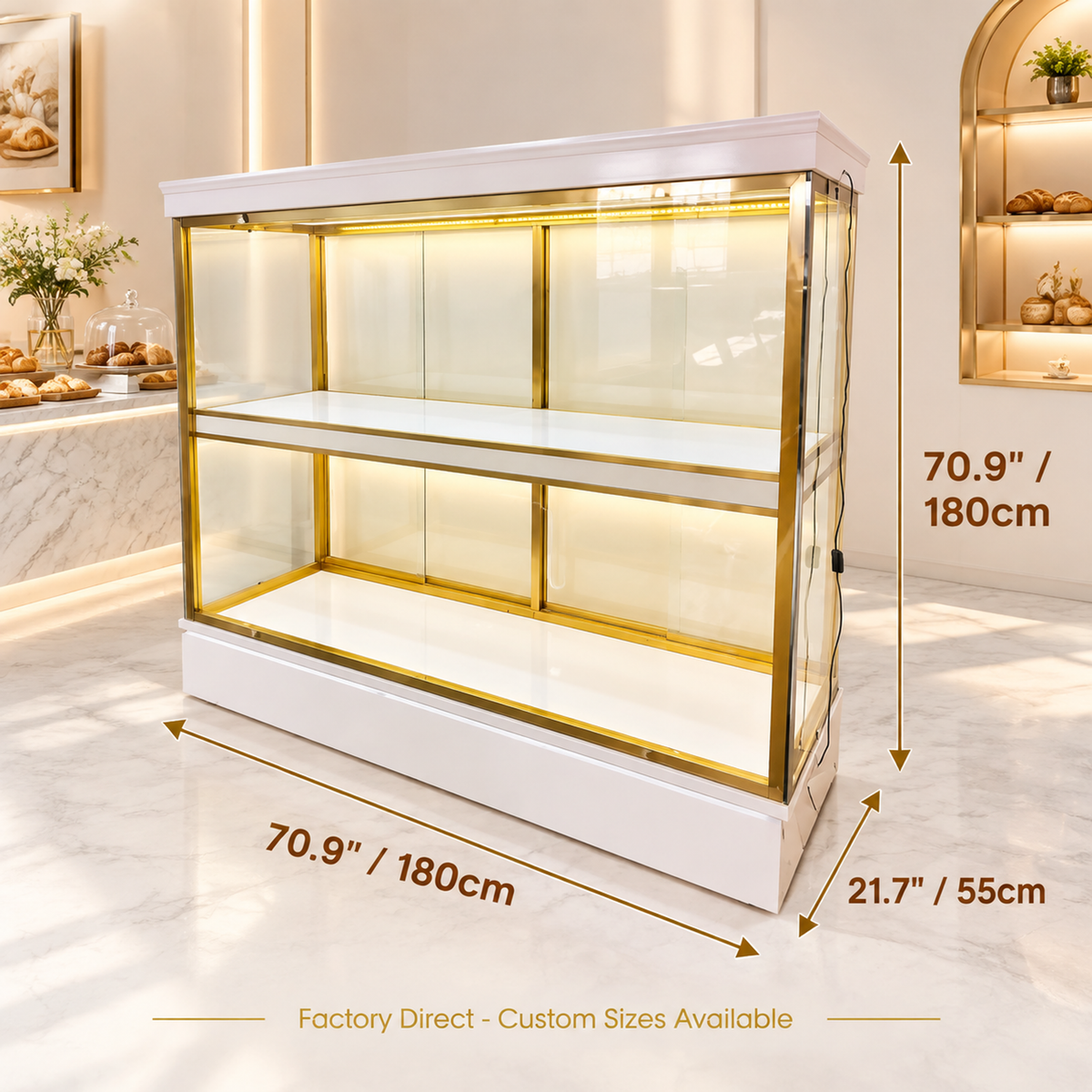 BCM-104 Cake Display Cabinet 180x55x180cm product image