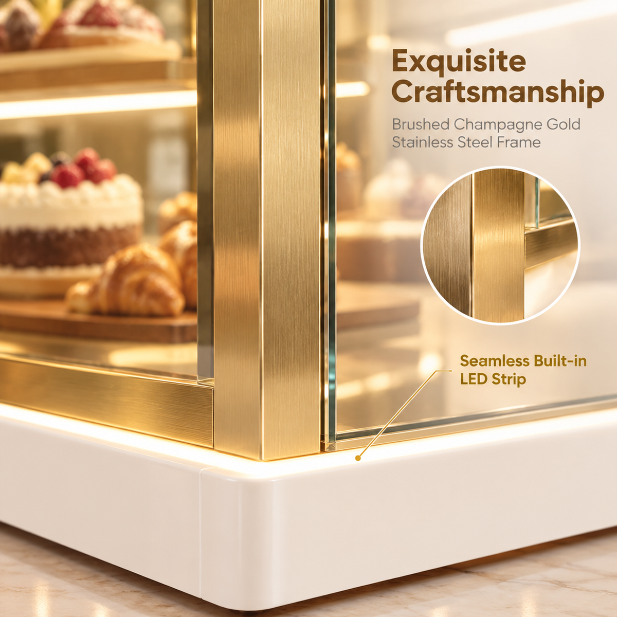 BCM-105 Cake Display Cabinet 250x55x180cm product image