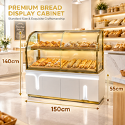 BKC-101 Curved Glass Bakery Display Cabinet 150x55x140cm product image