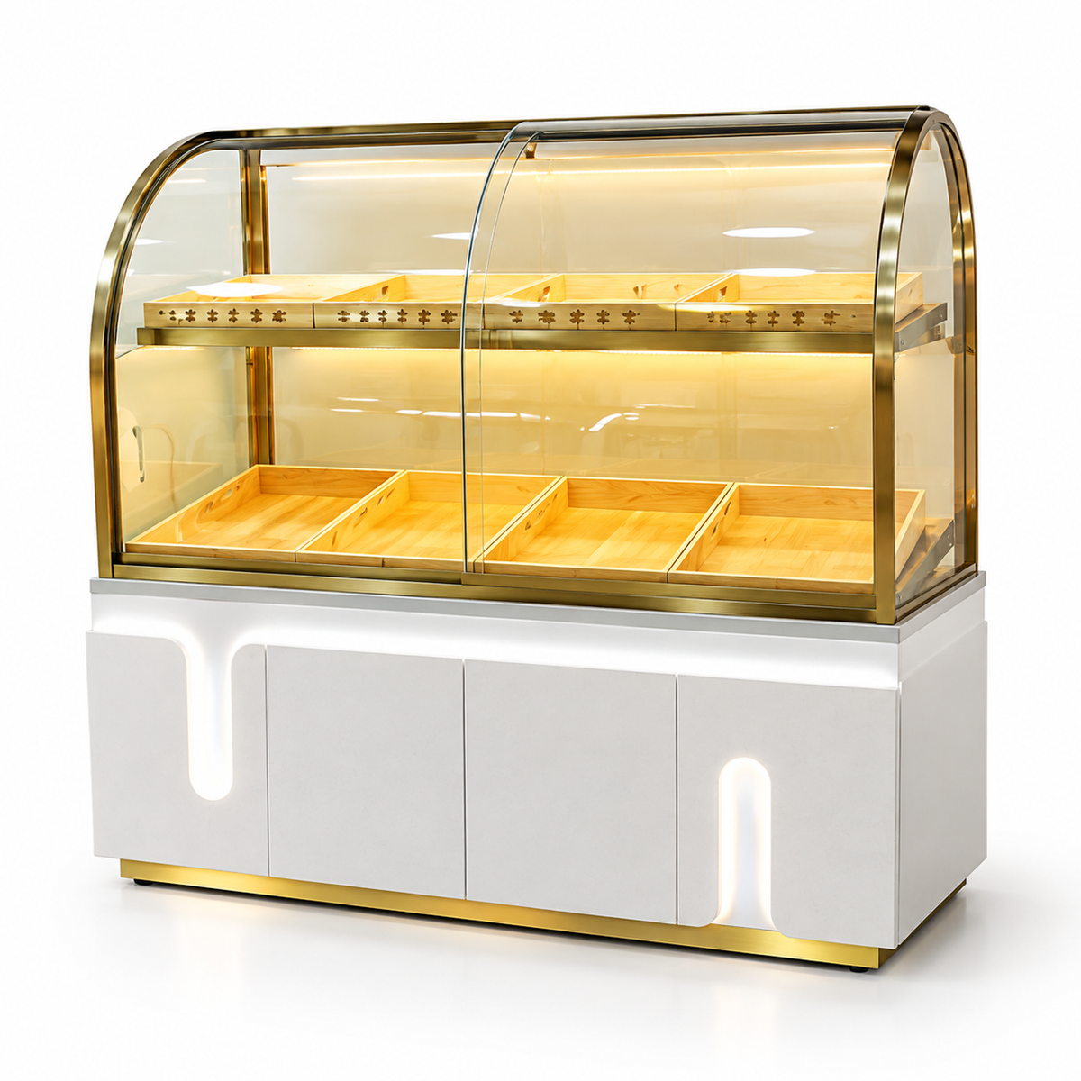 BKC-101 Curved Glass Bakery Display Cabinet 150x55x140cm product image