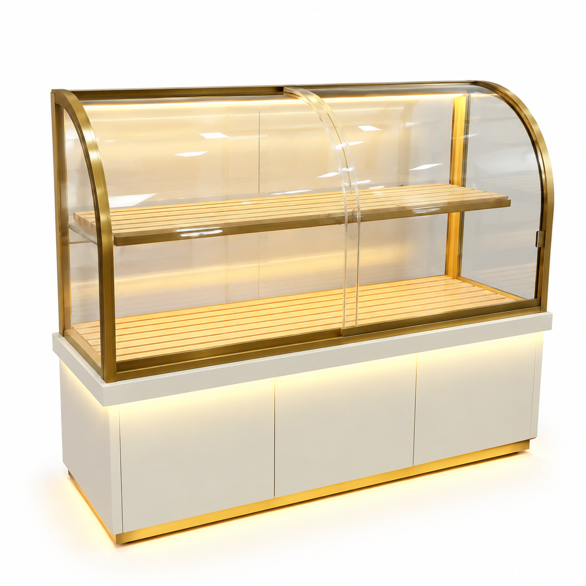 BKC-103 Curved Glass Bakery Display Cabinet 150x55x140cm product image