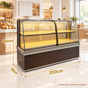 BKC-105 Curved Glass Bakery Display Cabinet 200x55x140cm product image