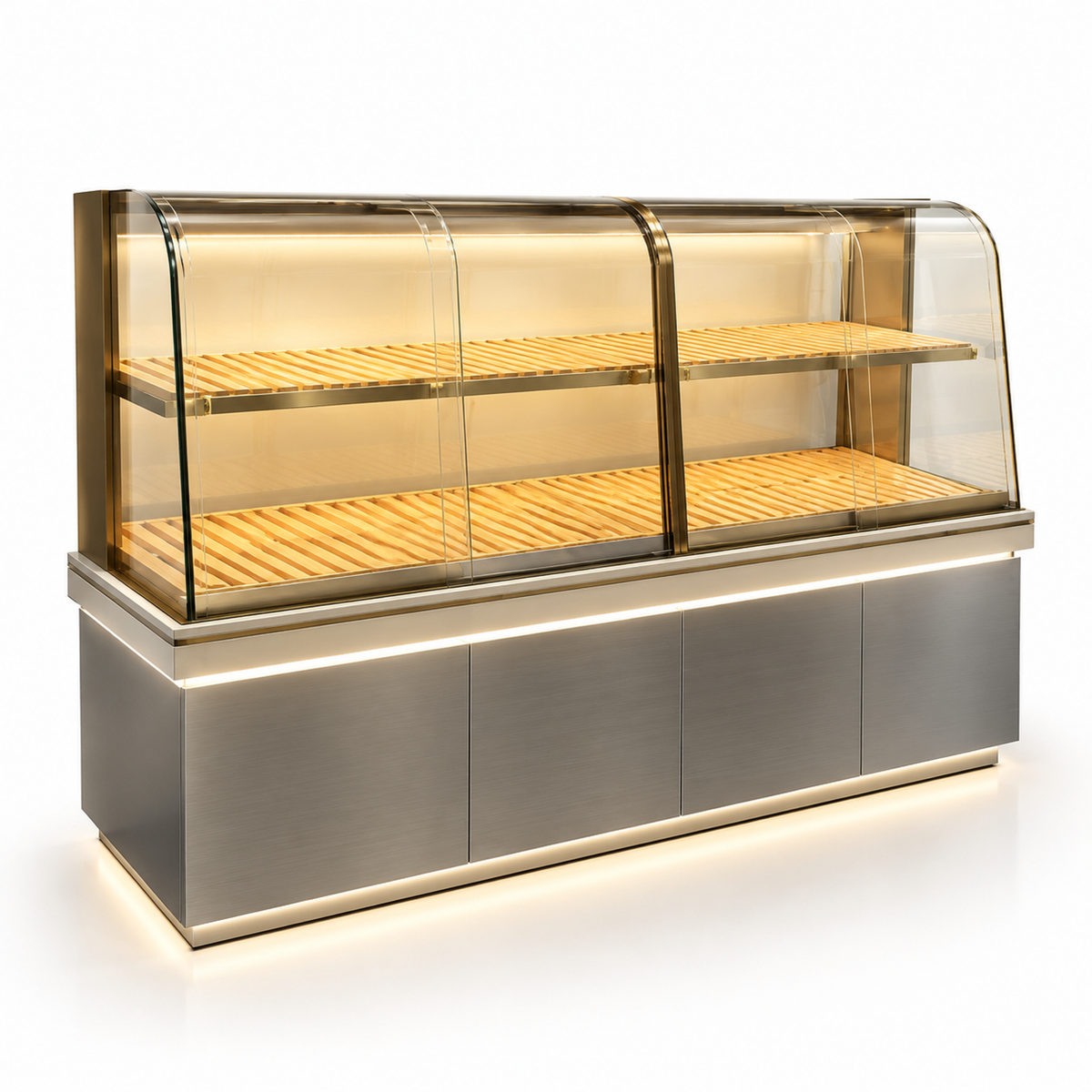 BKC-105 Curved Glass Bakery Display Cabinet 200x55x140cm product image