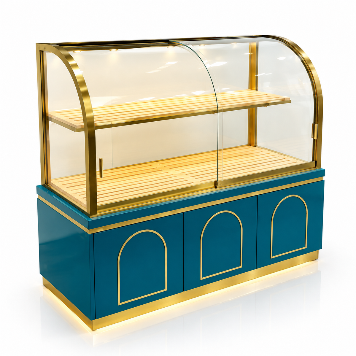 BKC-106 Curved Glass Bakery Display Cabinet 150x55x140cm product image