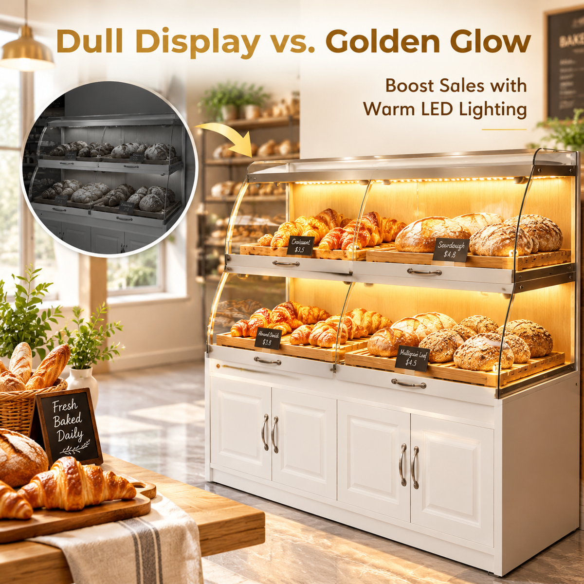 BKD-101 Drawer Base Side Bakery Display Cabinet 150x55x130cm product image