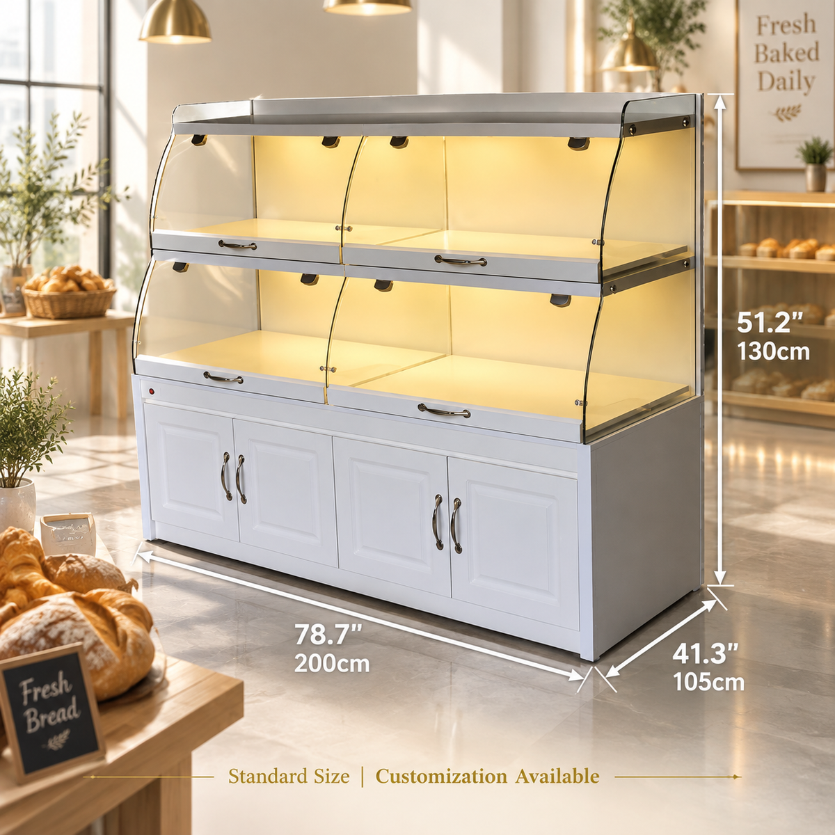BKD-101 Drawer Base Side Bakery Display Cabinet 150x55x130cm product image