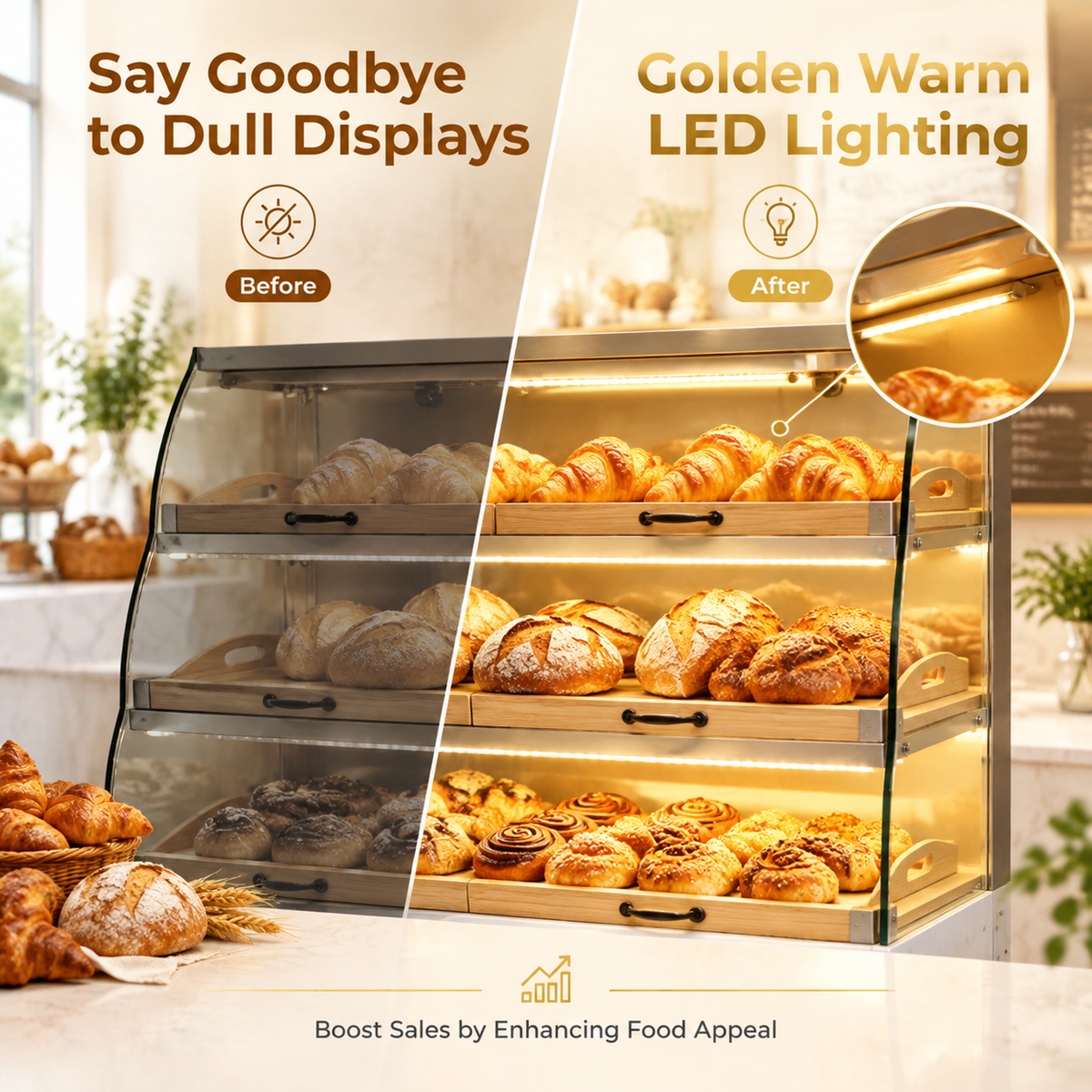 BKD-104 Drawer Base Side Bakery Display Cabinet 150x55x150cm product image