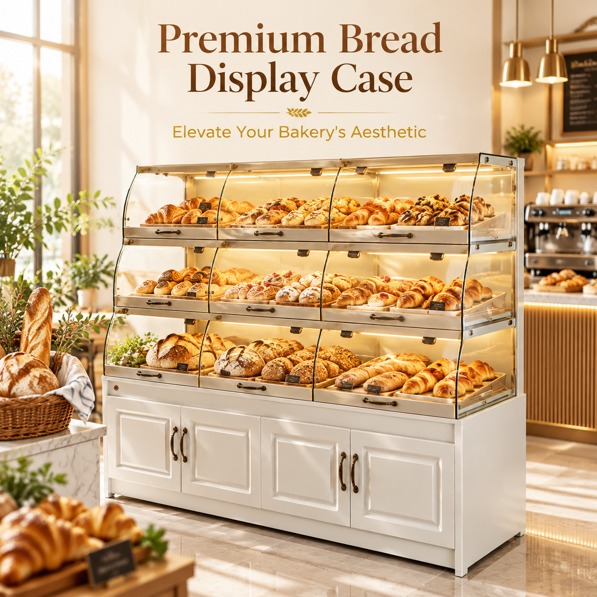 BKD-105 Drawer Base Side Bakery Display Cabinet 180x55x150cm product image