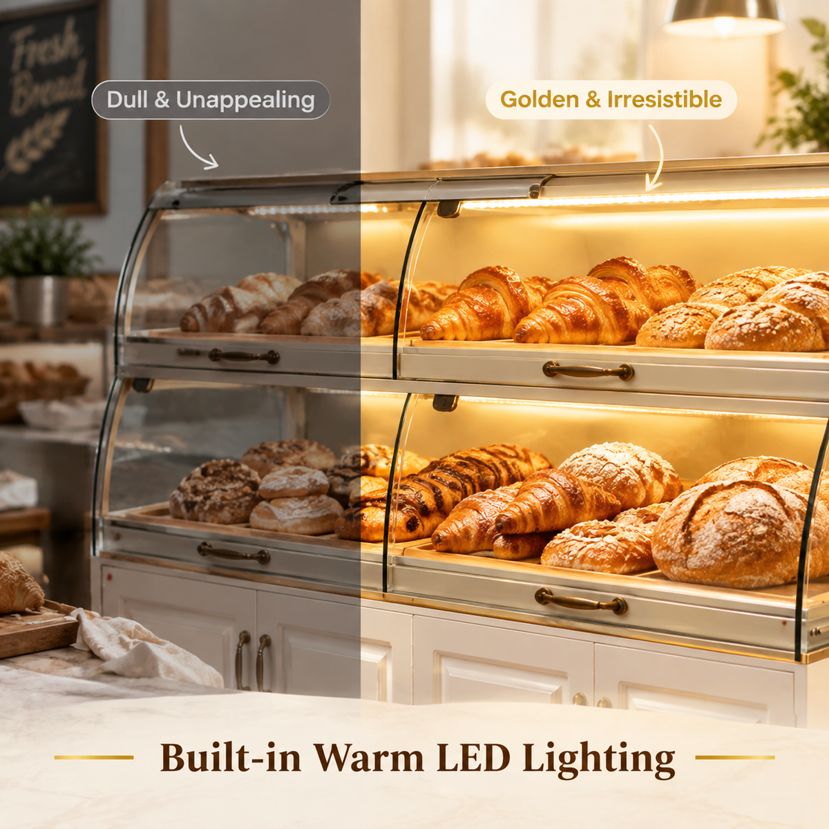 BKD-105 Drawer Base Side Bakery Display Cabinet 180x55x150cm product image