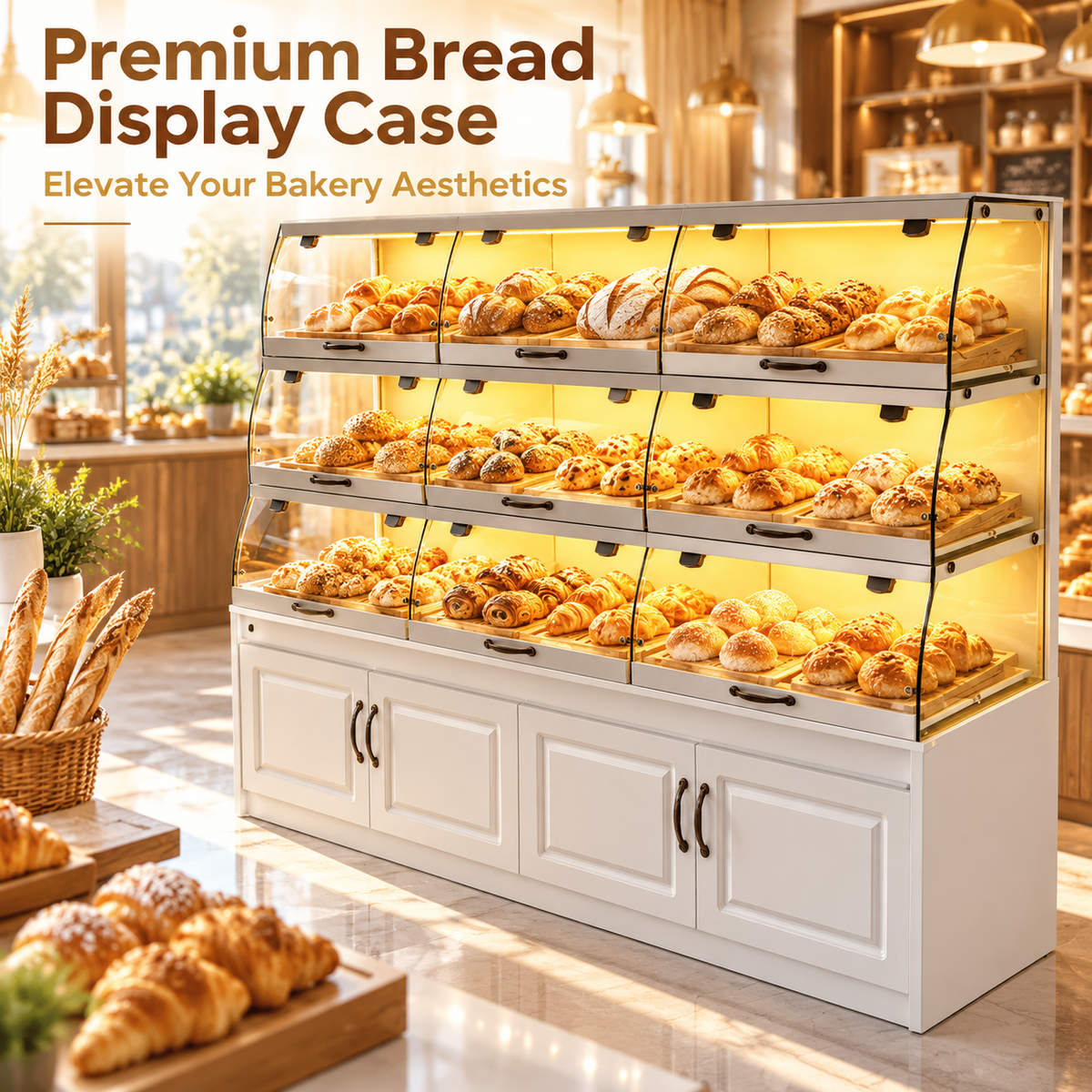 BKD-107 Drawer Base Island Bakery Display Cabinet 150x100x130cm product image