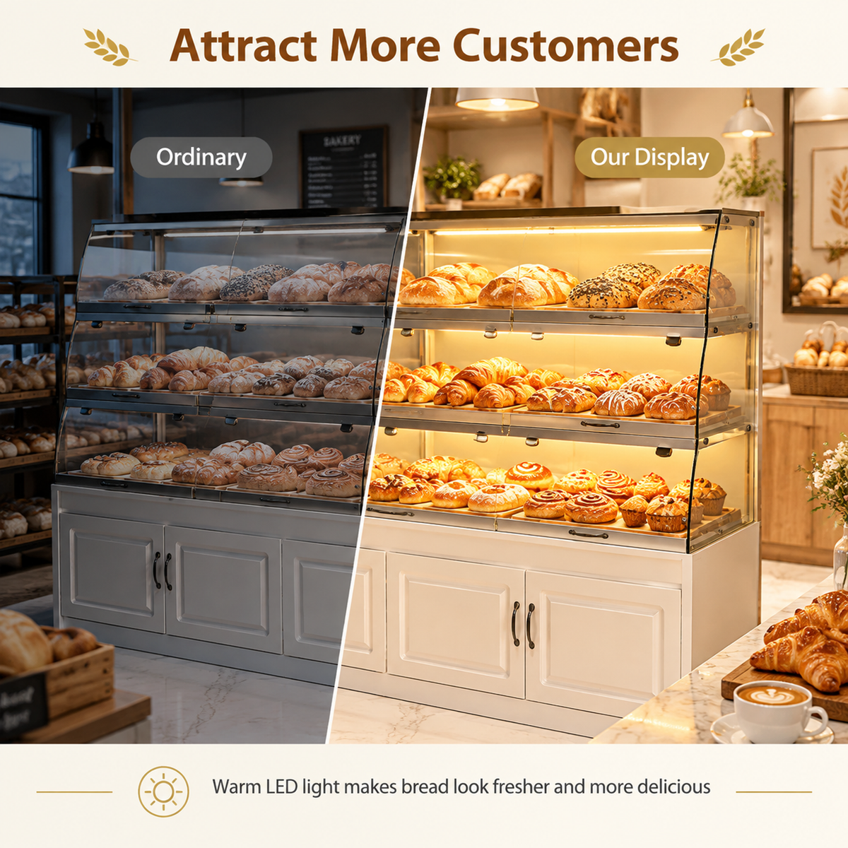 BKD-107 Drawer Base Island Bakery Display Cabinet 150x100x130cm product image