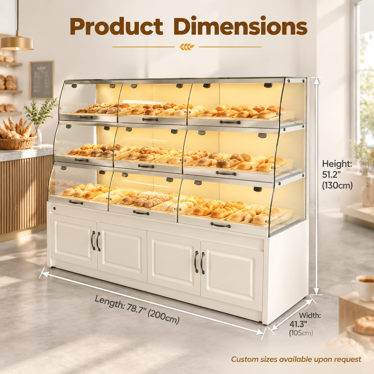 BKD-107 Drawer Base Island Bakery Display Cabinet 150x100x130cm product image