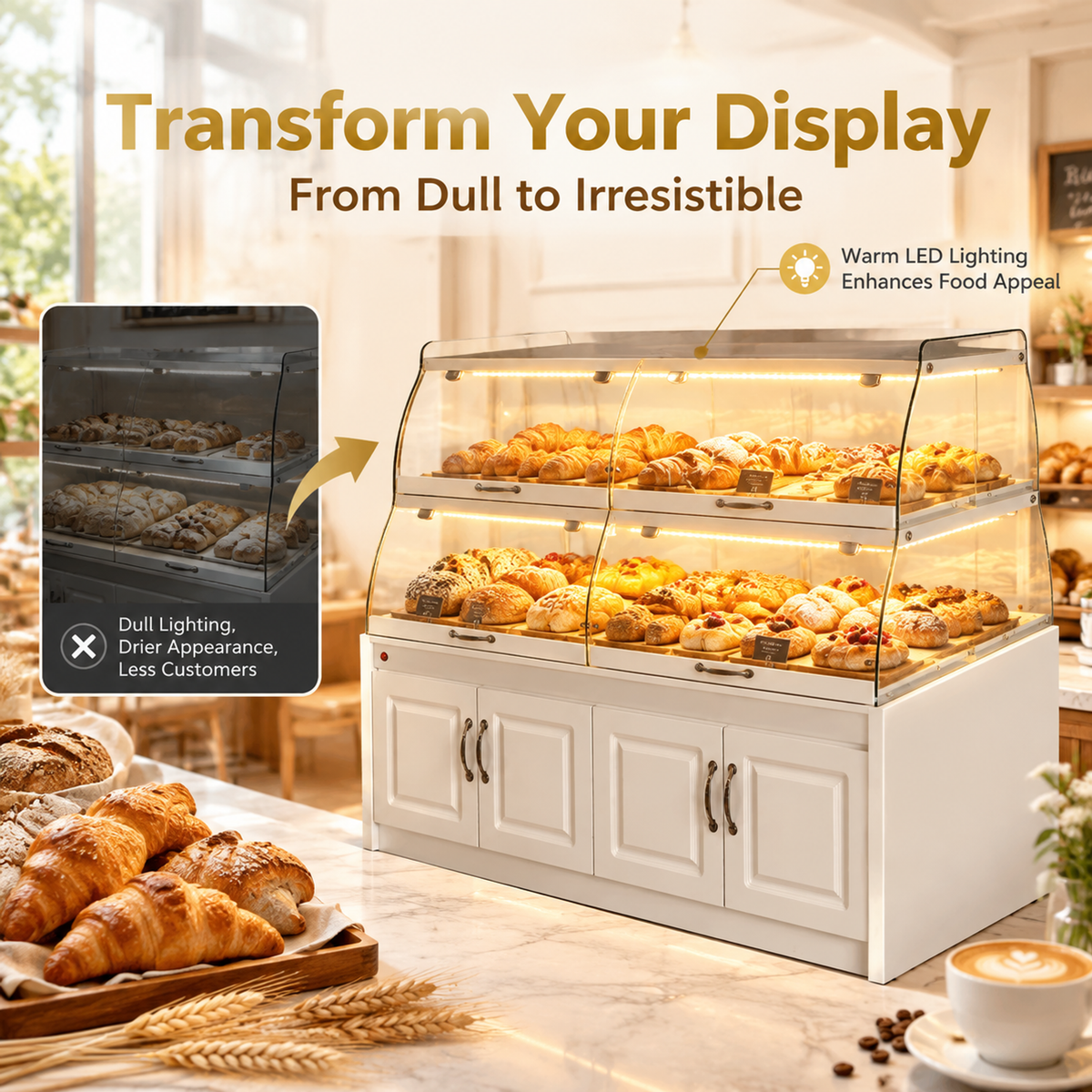 BKD-108 Drawer Base Island Bakery Display Cabinet 200x100x130cm product image