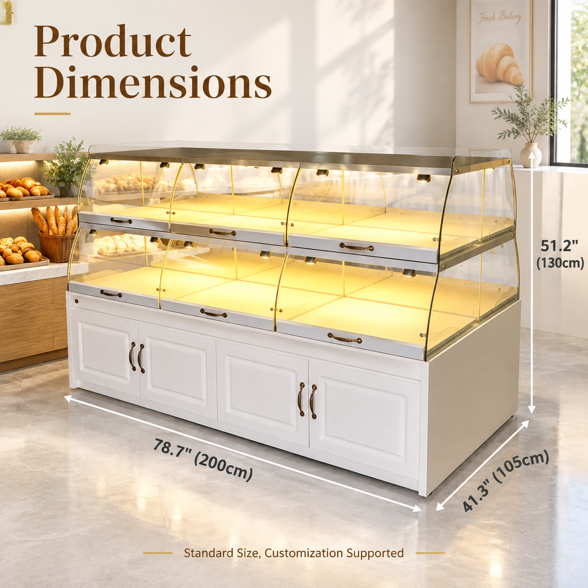 BKD-109 Drawer Base Island Bakery Display Cabinet 180x100x130cm product image