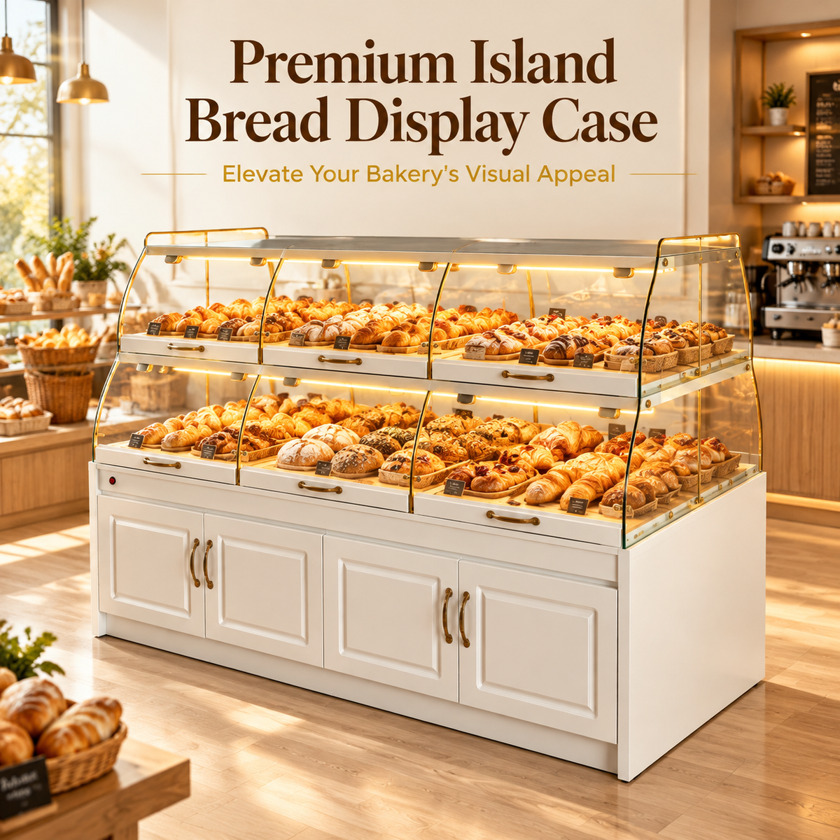 BKD-110 Drawer Base Island Bakery Display Cabinet 200x100x130cm product image
