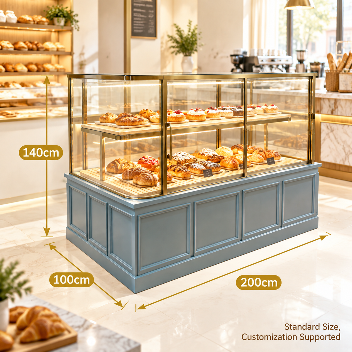 BKM-101 Island Bakery Display Cabinet 200x100x140cm product image