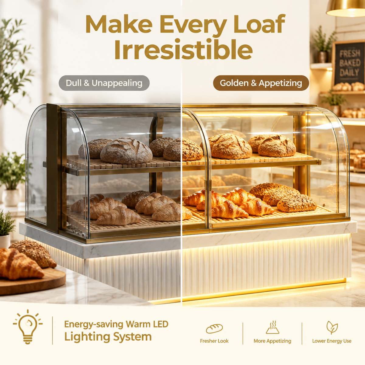 BKM-102 Island Bakery Display Cabinet 200x100x140cm product image