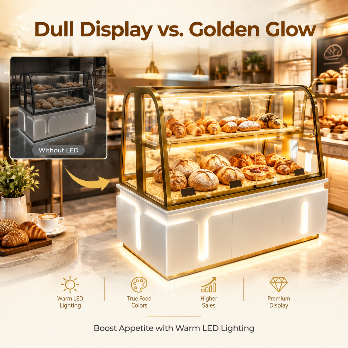 BKM-103 Island Bakery Display Cabinet 200x100x140cm product image
