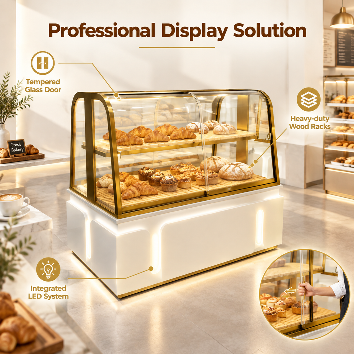 BKM-103 Island Bakery Display Cabinet 200x100x140cm product image