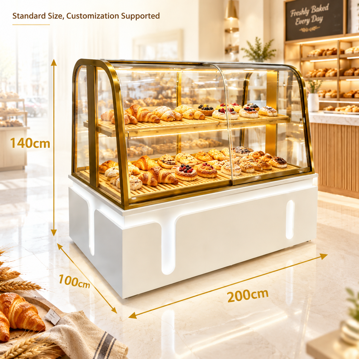 BKM-103 Island Bakery Display Cabinet 200x100x140cm product image