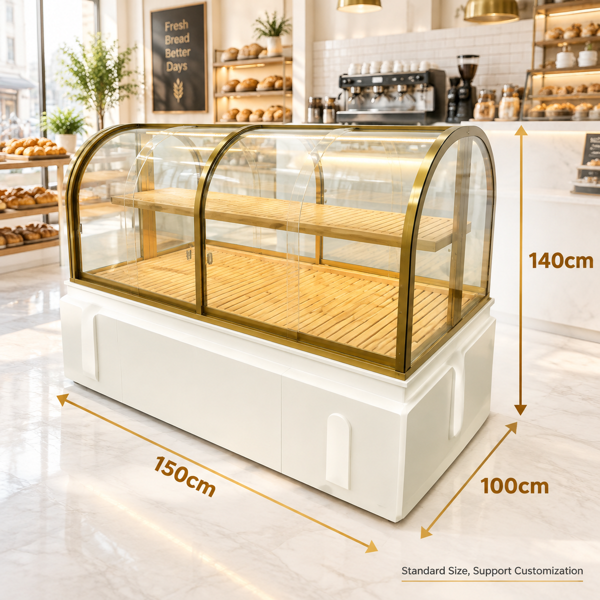 BKM-104 Island Bakery Display Cabinet 200x100x140cm product image
