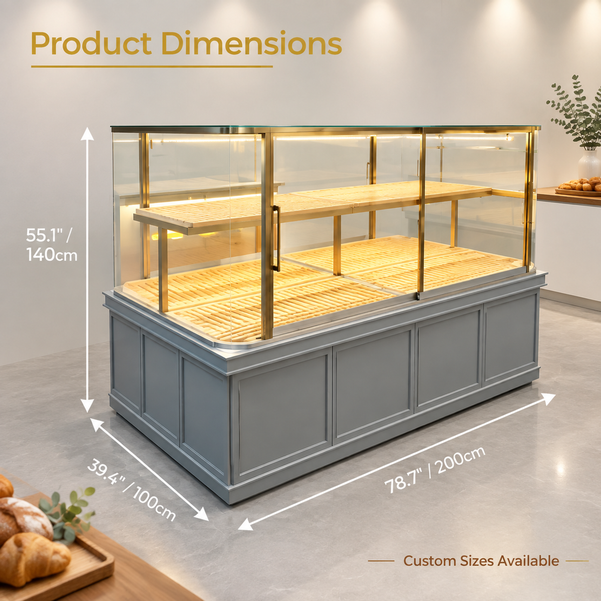 BKM-106 Island Bakery Display Cabinet 200x100x140cm product image