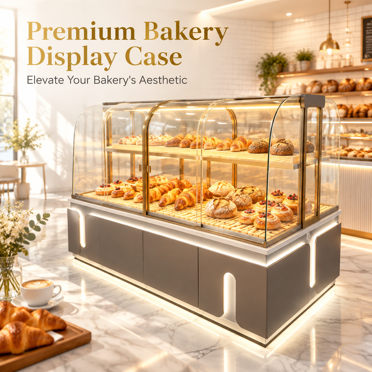 BKM-107 Island Bakery Display Cabinet 200x100x140cm product image