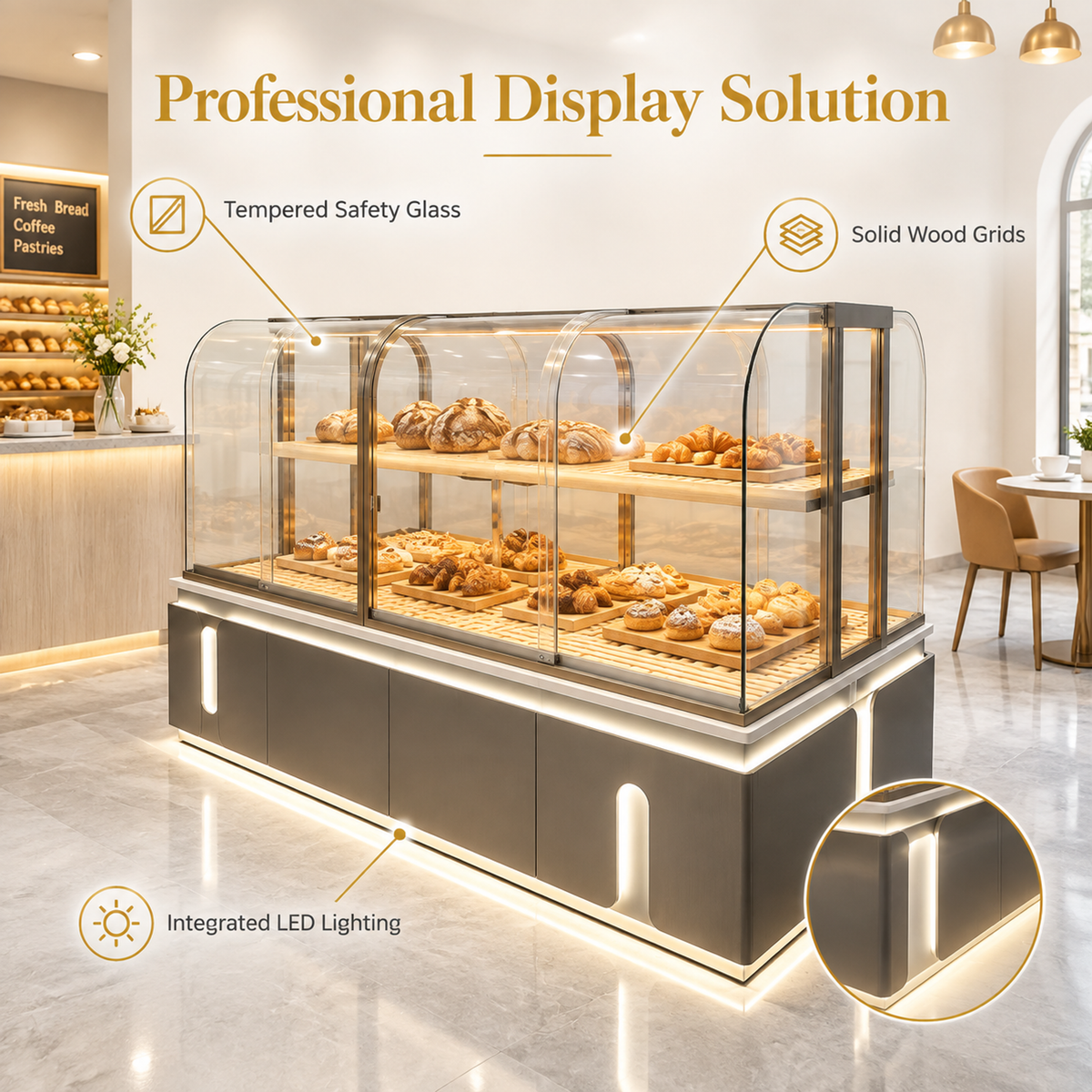 BKM-107 Island Bakery Display Cabinet 200x100x140cm product image