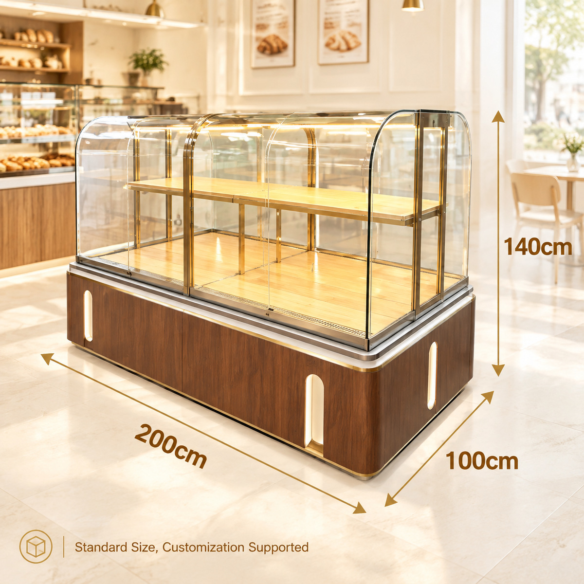 BKM-107 Island Bakery Display Cabinet 200x100x140cm product image