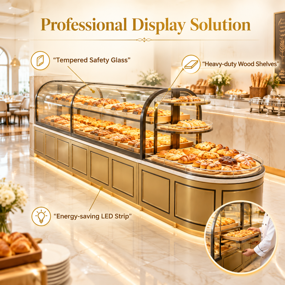 BKM-108 Island Bakery Display Cabinet 450x100x140cm product image