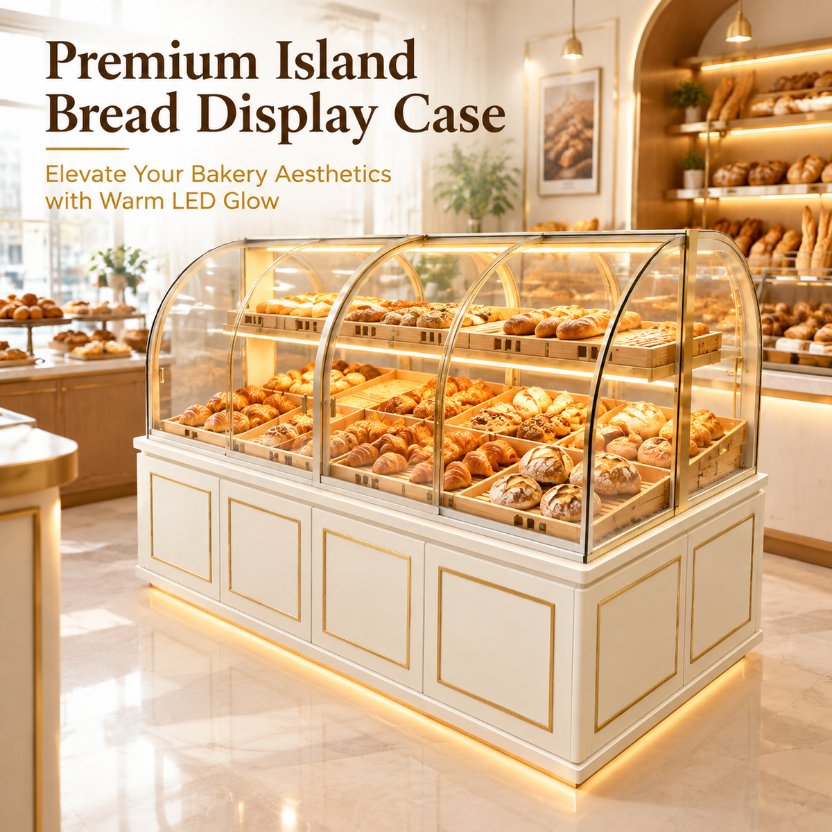 BKM-109 Island Bakery Display Cabinet 200x100x140cm product image