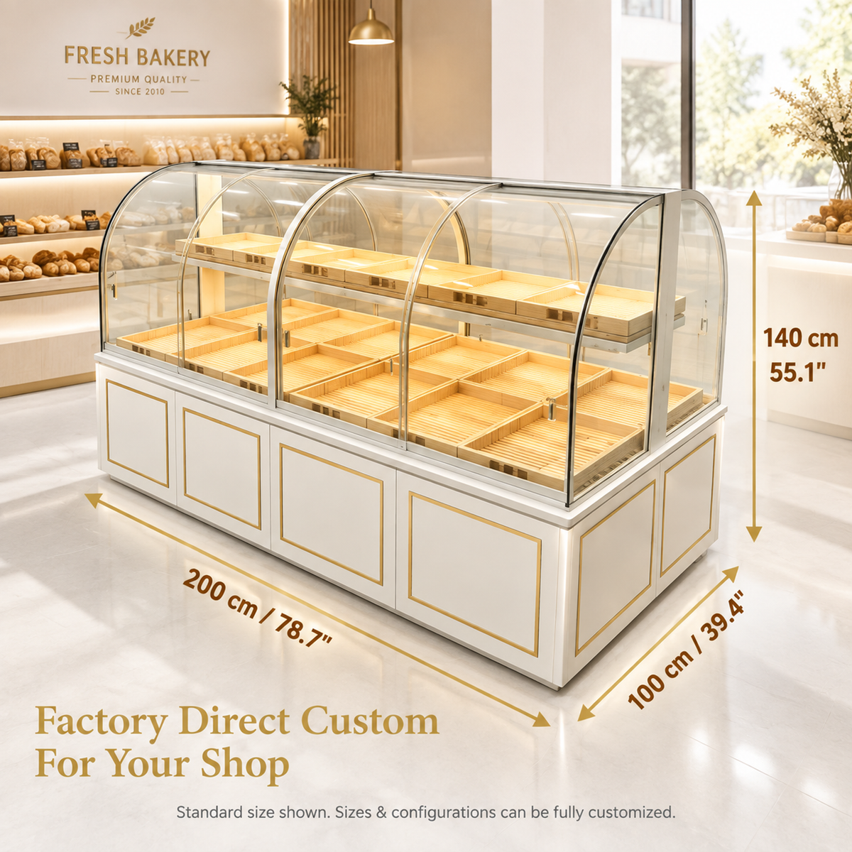 BKM-109 Island Bakery Display Cabinet 200x100x140cm product image