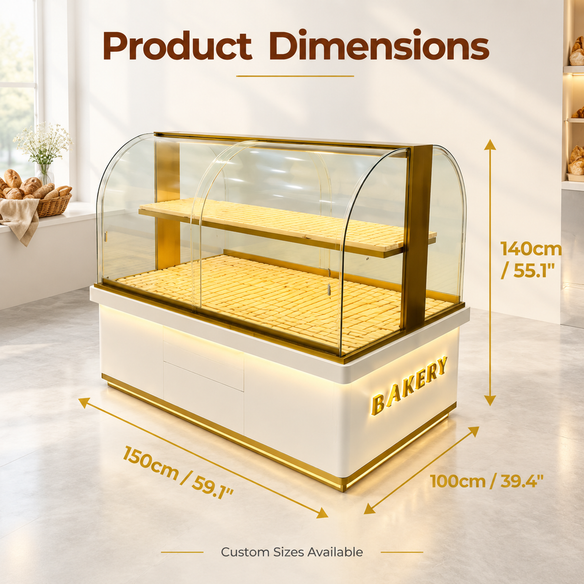BKM-110 Island Bakery Display Cabinet 150x100x140cm product image