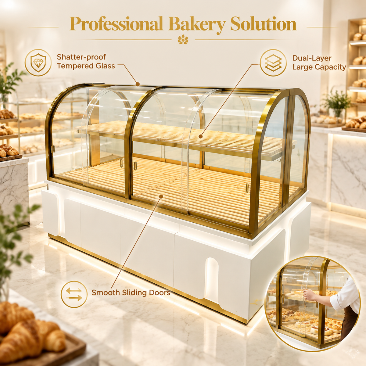 BKM-111 Island Bakery Display Cabinet 150x100x140cm product image