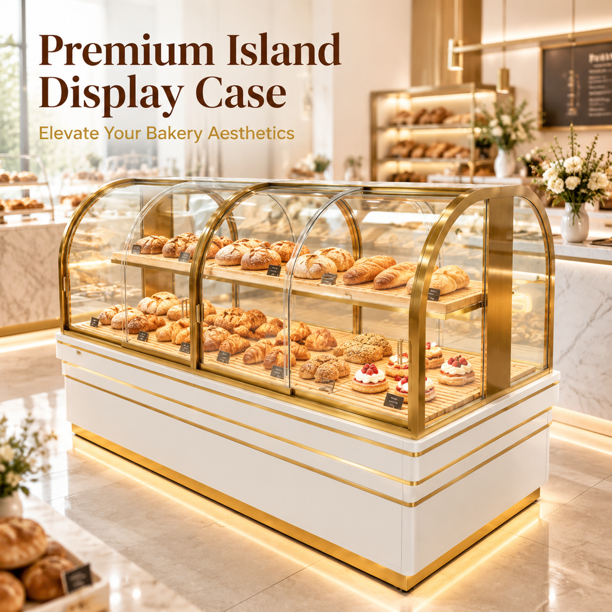 BKM-112 Island Bakery Display Cabinet 200x100x140cm product image