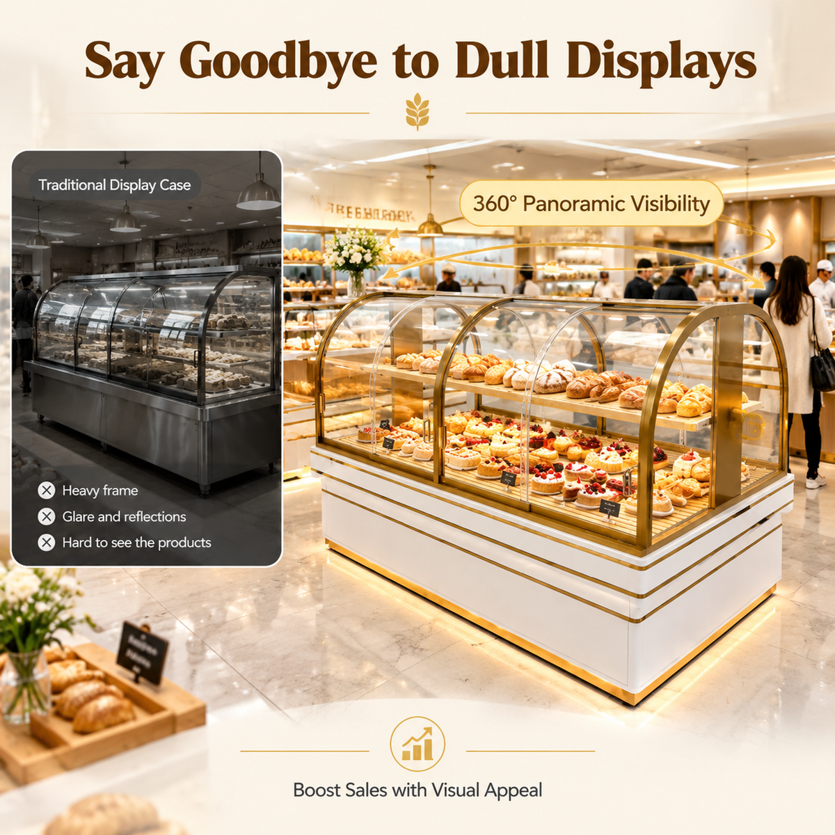 BKM-112 Island Bakery Display Cabinet 200x100x140cm product image