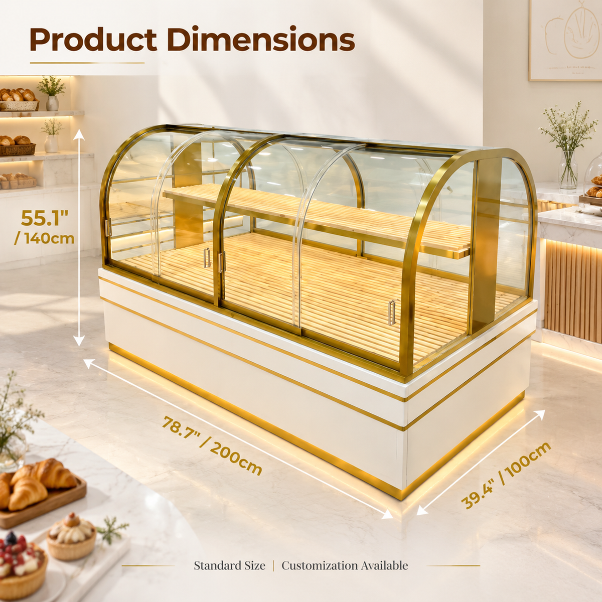 BKM-112 Island Bakery Display Cabinet 200x100x140cm product image
