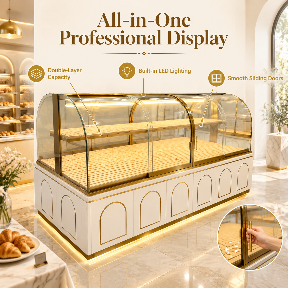 BKM-114 Island Bakery Display Cabinet 250x100x140cm product image