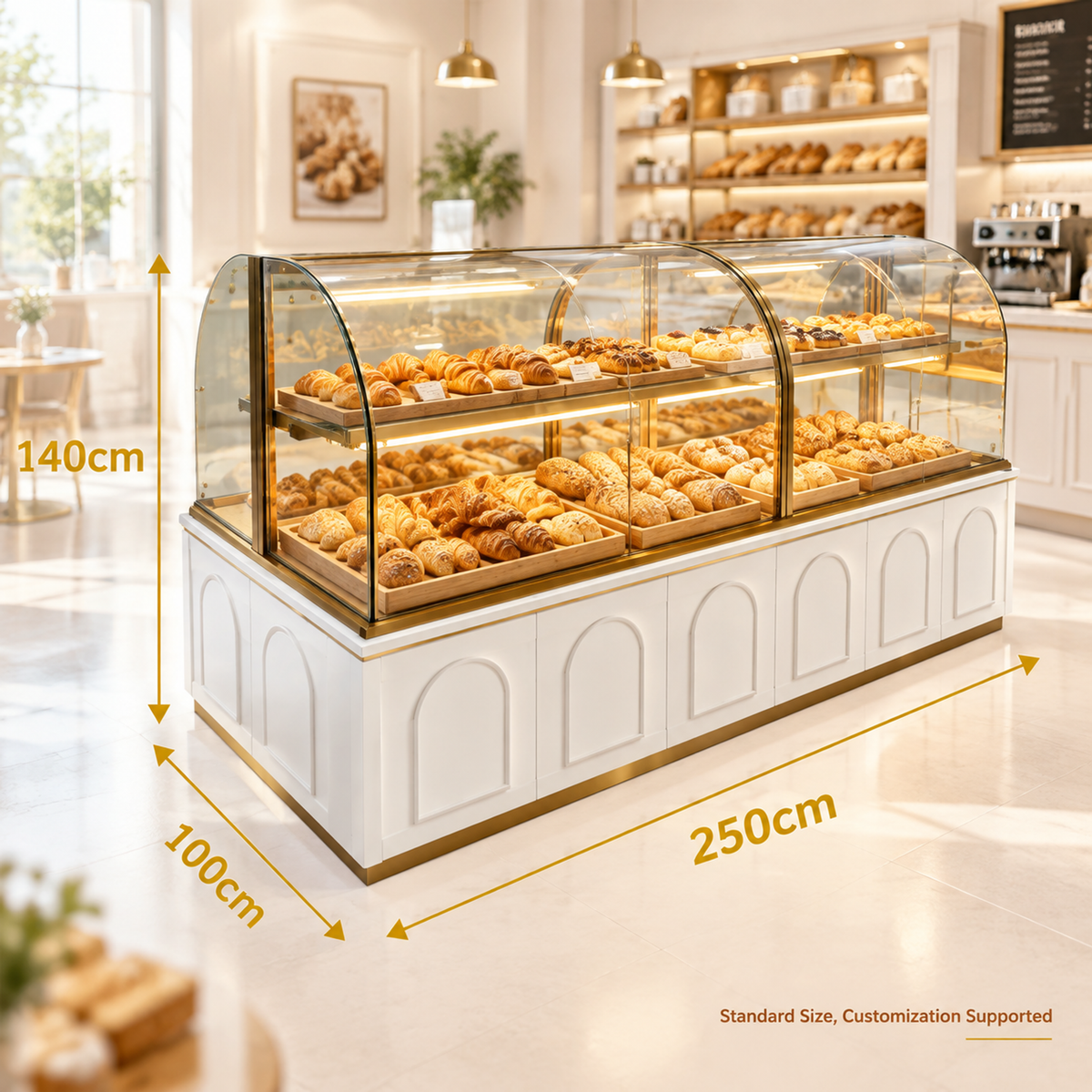 BKM-114 Island Bakery Display Cabinet 250x100x140cm product image