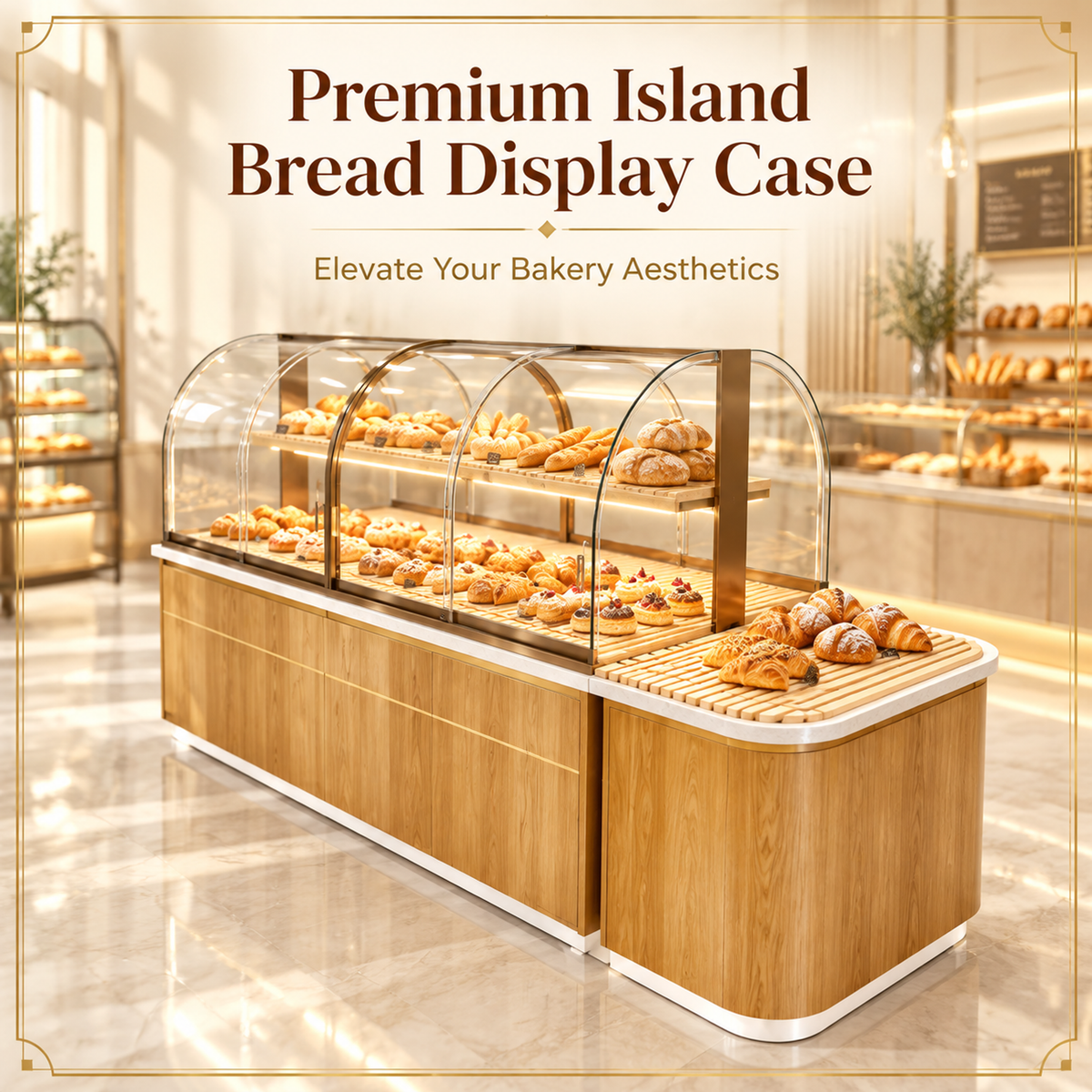 BKM-116 Island Bakery Display Cabinet 180x100x140cm product image