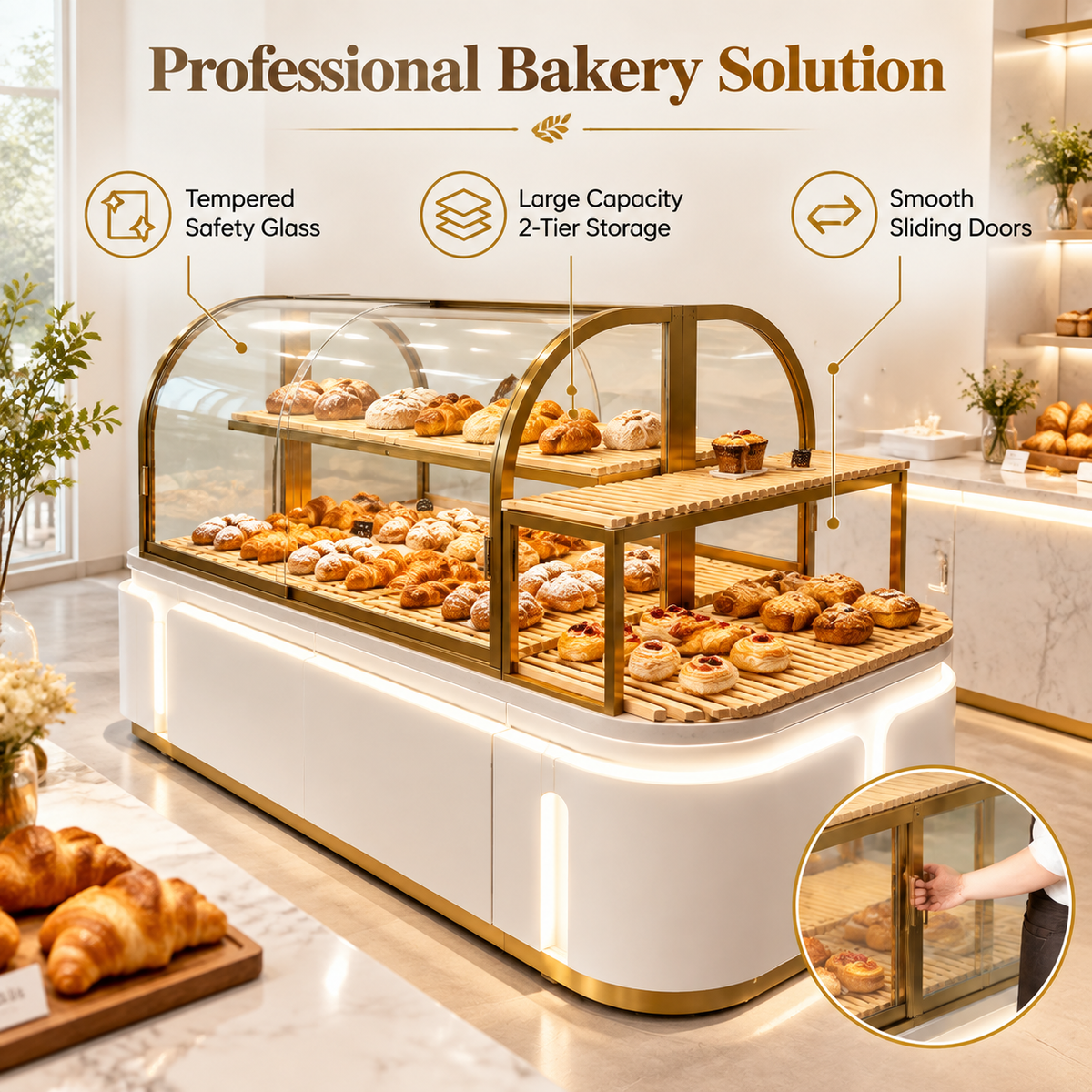 BKM-117 Island Bakery Display Cabinet 150x100x140cm product image
