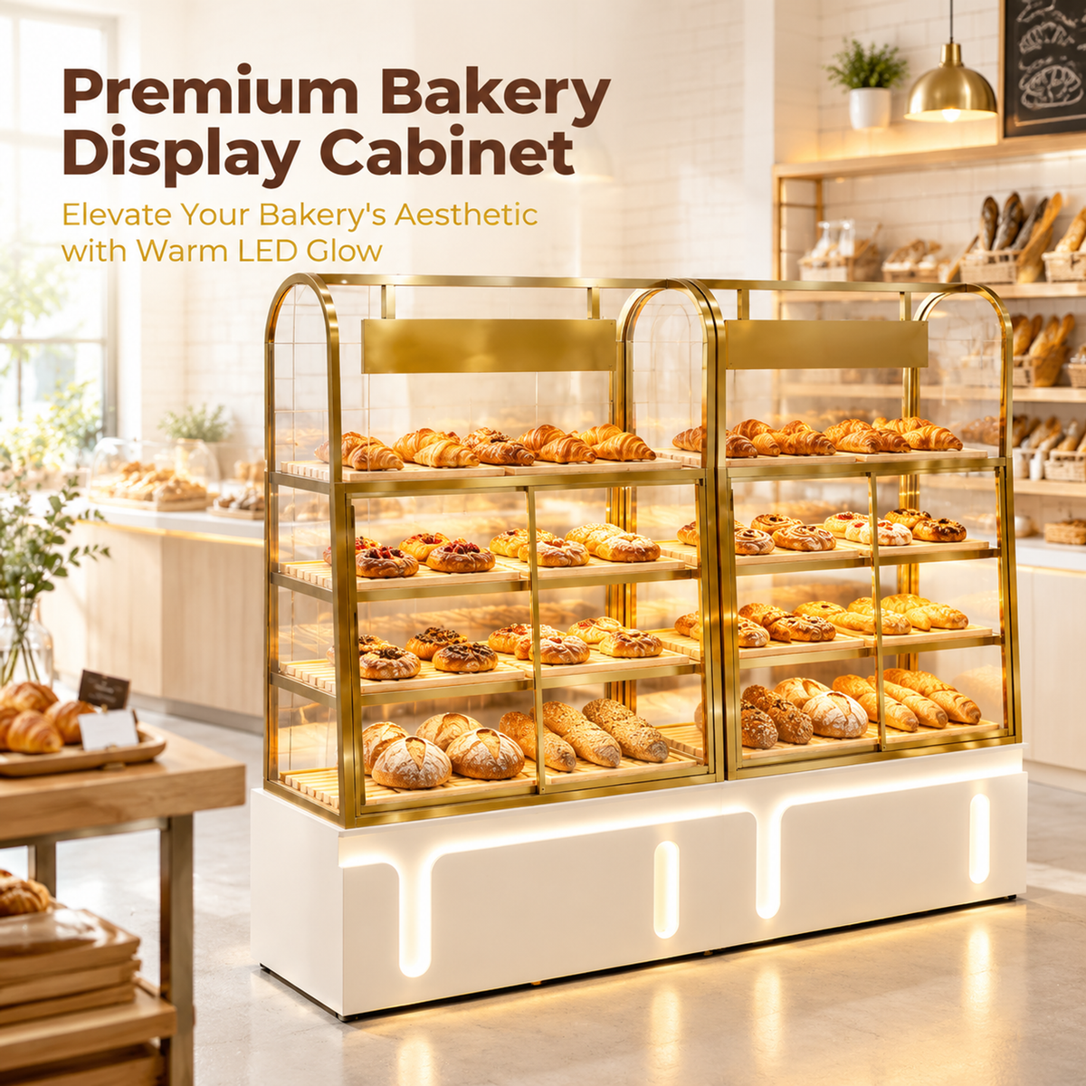 BKO-102 Open Shelf Bakery Display Cabinet 180x55x210cm product image