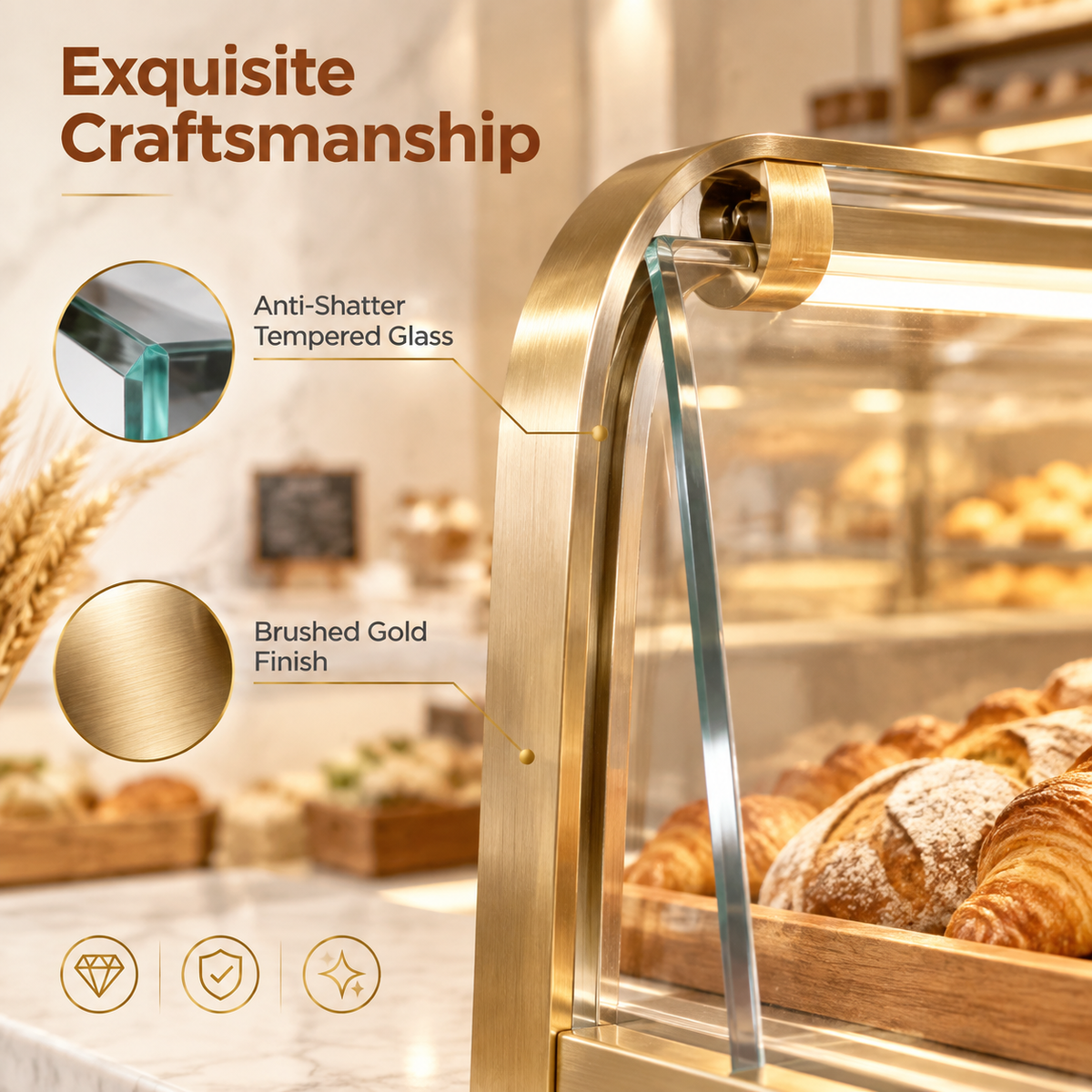 BKO-103 Open Shelf Bakery Display Cabinet 150x55x180cm product image