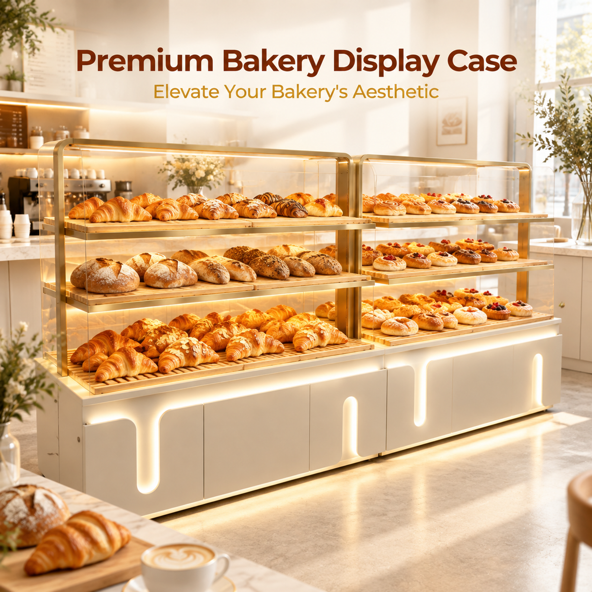BKO-104 Open Shelf Bakery Display Cabinet 150x55x160cm product image