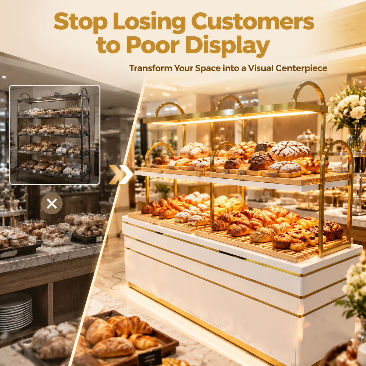 BKO-106 Open Shelf Bakery Display Cabinet 150x55x160cm product image