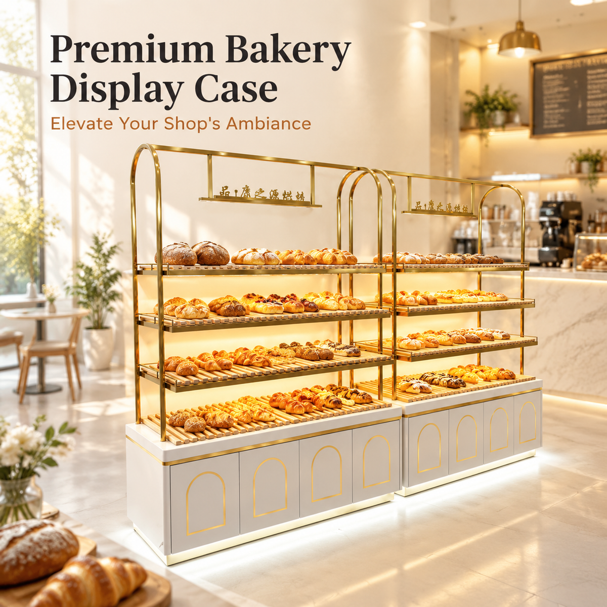 BKO-107 Open Shelf Bakery Display Cabinet 180x55x210cm product image