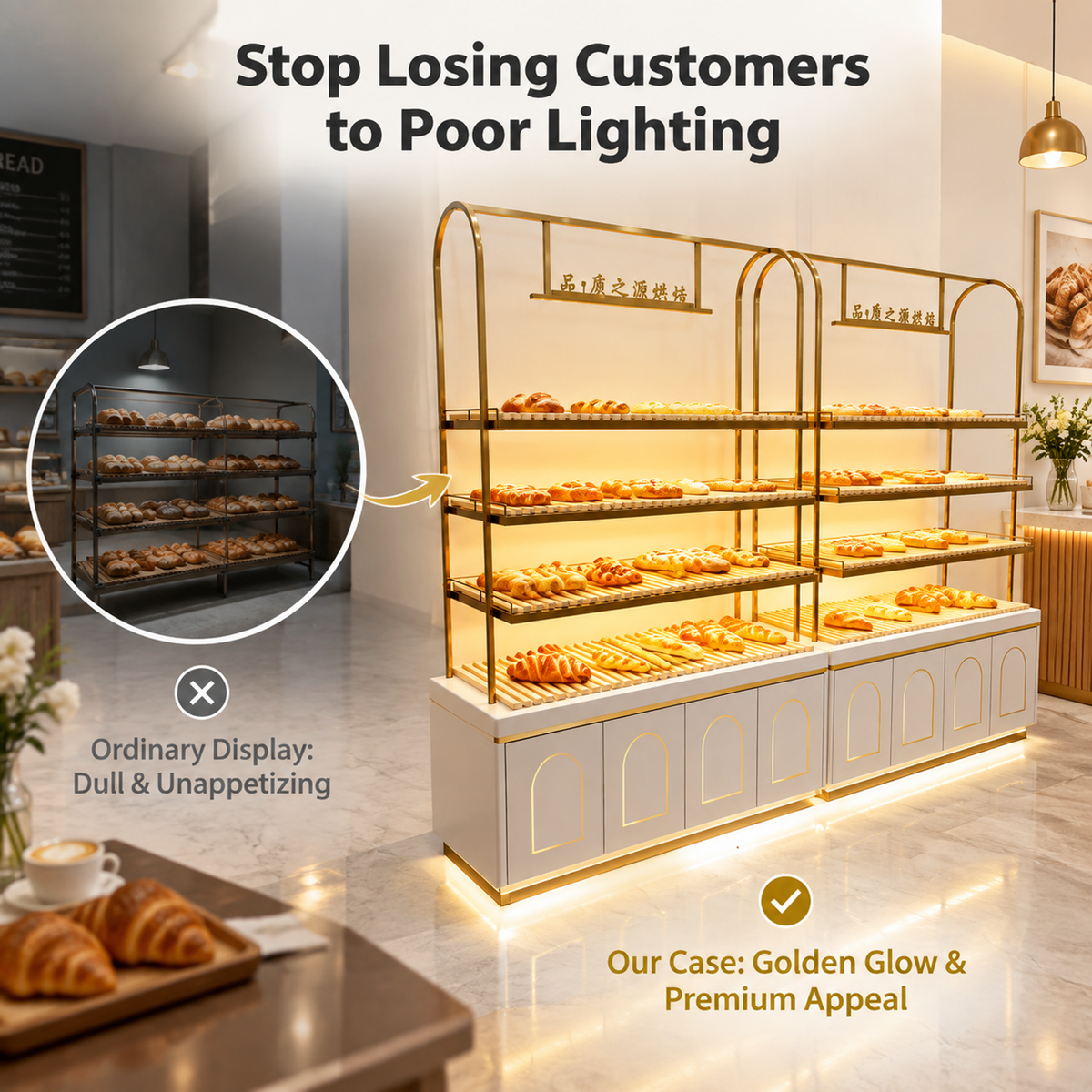 BKO-107 Open Shelf Bakery Display Cabinet 180x55x210cm product image