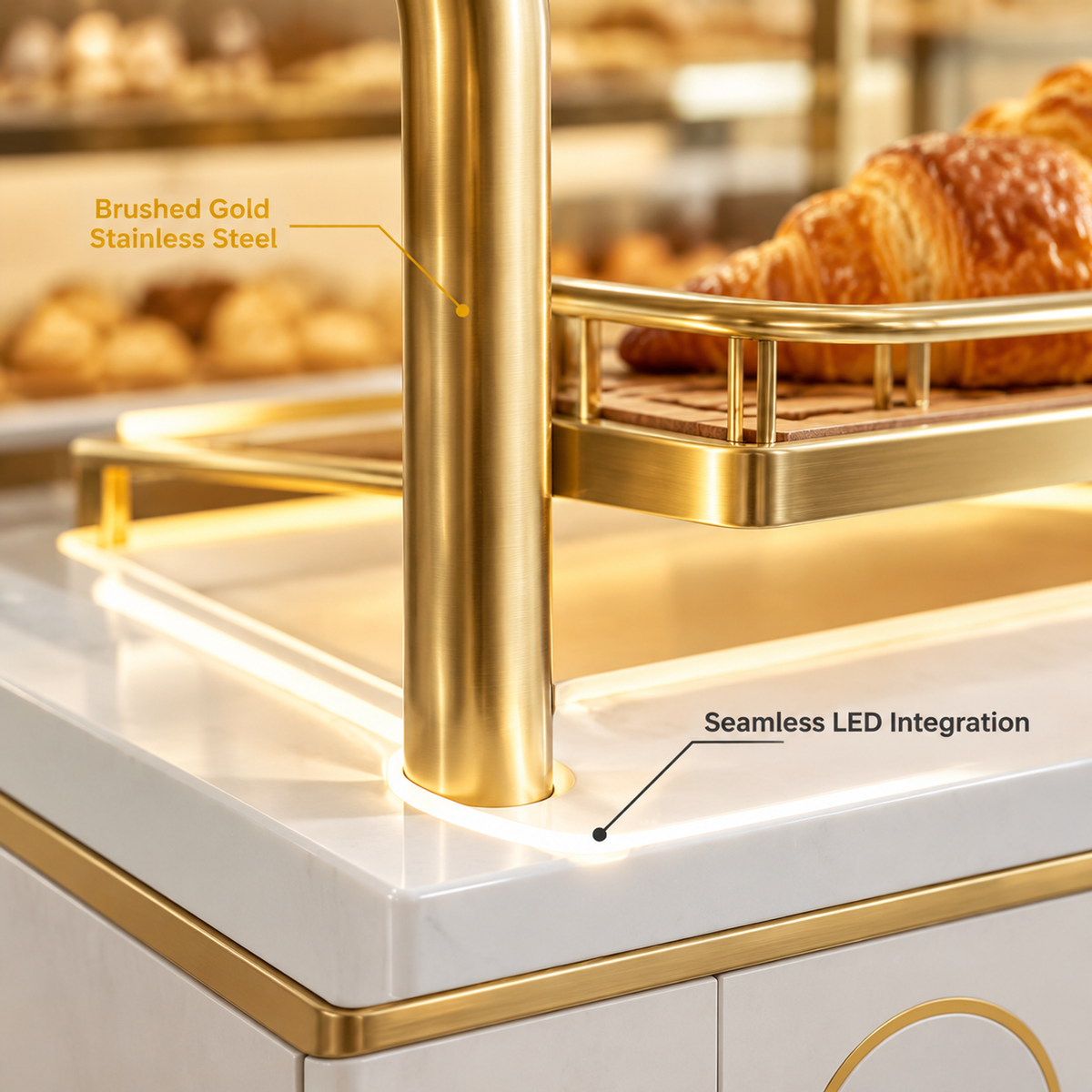 BKO-107 Open Shelf Bakery Display Cabinet 180x55x210cm product image